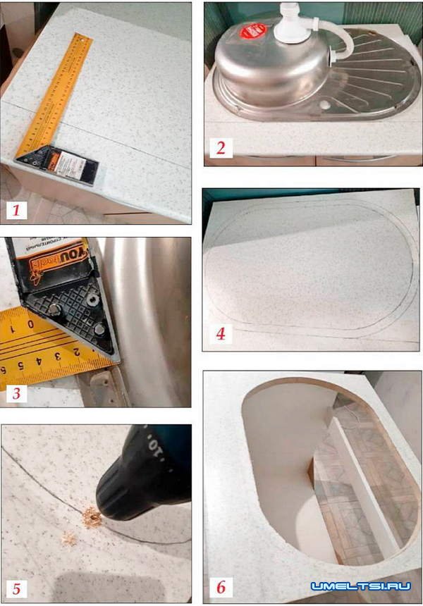 Как установить врезную мойку