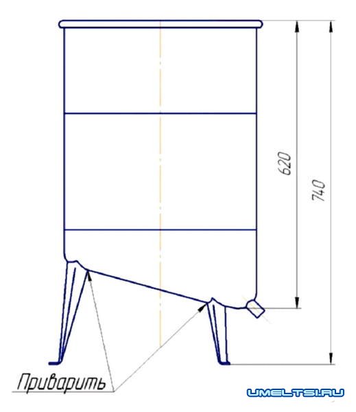 Бачок для холодной воды в баню