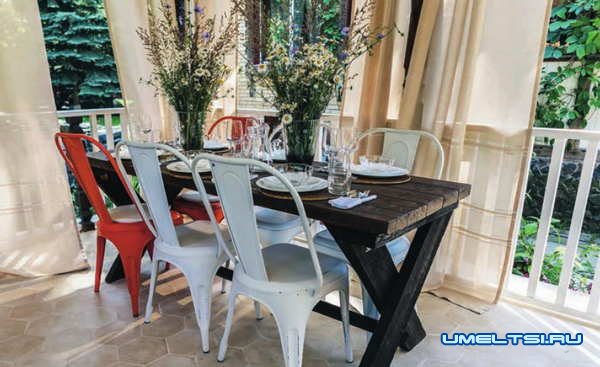 летняя кухня с барбекю: фото