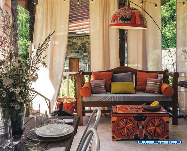 летняя кухня с барбекю: фото