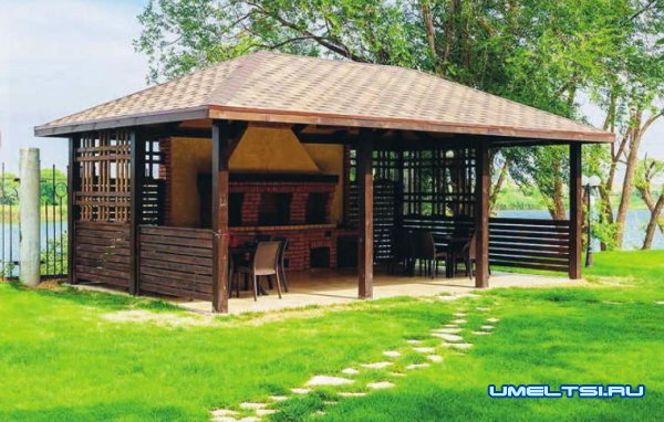 Варианты обустройства зоны барбекю на даче