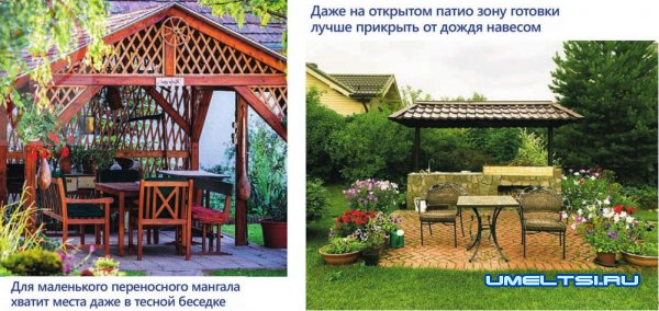 Варианты обустройства зоны барбекю на даче