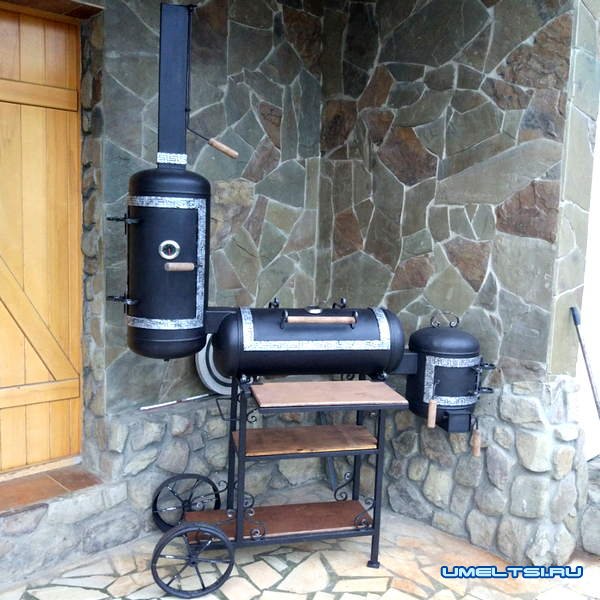 мангал — коптильня из газовых баллонов мангал — коптильня из газовых баллонов