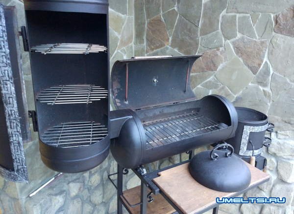мангал — коптильня из газовых баллонов мангал — коптильня из газовых баллонов