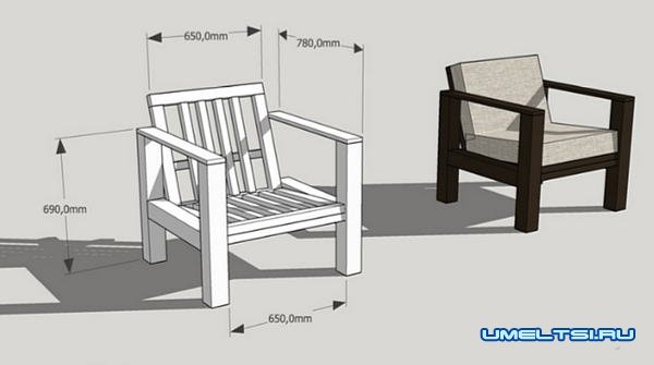 Делаем деревянные кресла для террасы