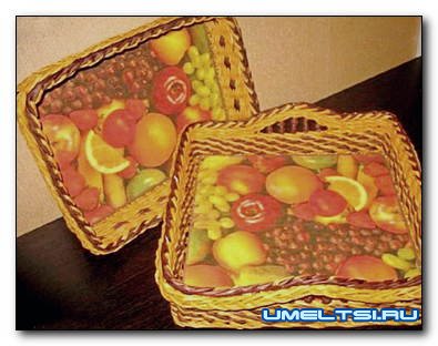 Изготовление корзинки для хлеба из бумажной лозы