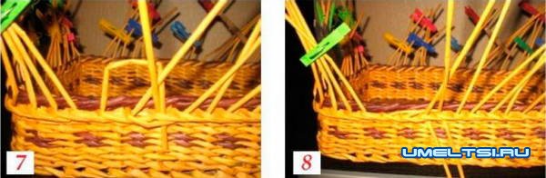 Изготовление корзинки для хлеба из бумажной лозы