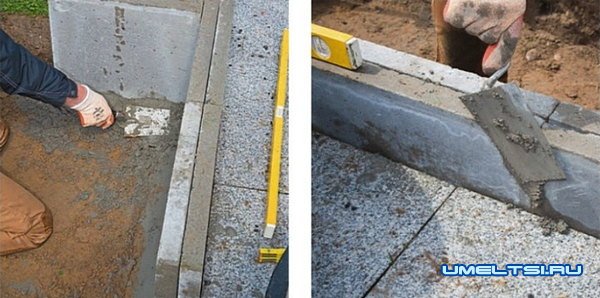 Садовый пруд из бордюрных камней