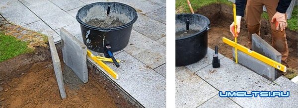 Садовый пруд из бордюрных камней