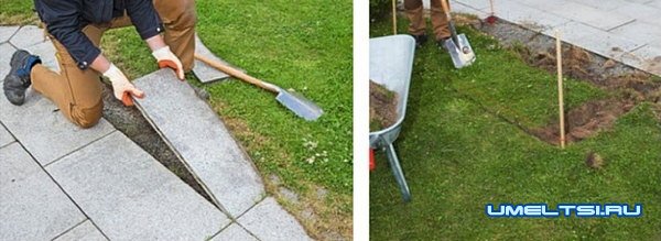 Садовый пруд из бордюрных камней