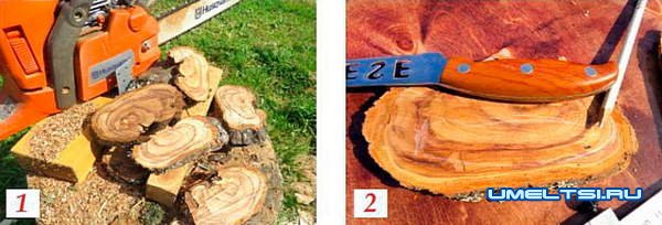 Ручка из сливового спила Ручка из сливового спила