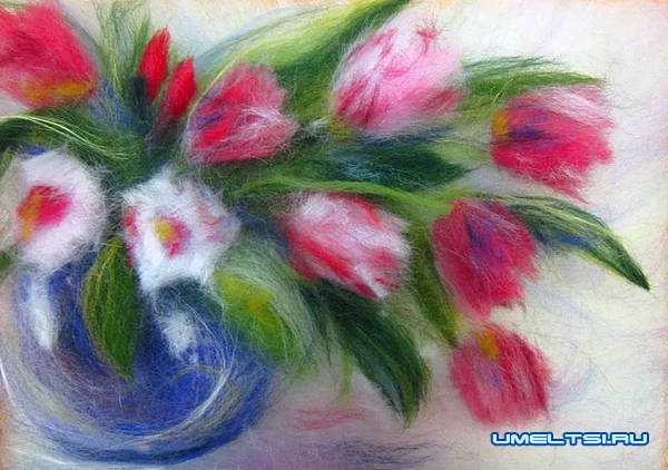 Картины из шерсти