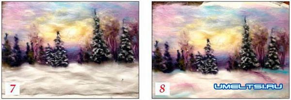 Картины из шерсти: мастер класс для начинающих