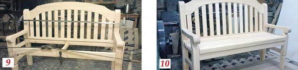 Изготовление скамейки для сада или террасы