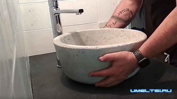Изготовление бетонной раковины