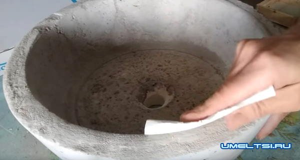 Изготовление бетонной раковины