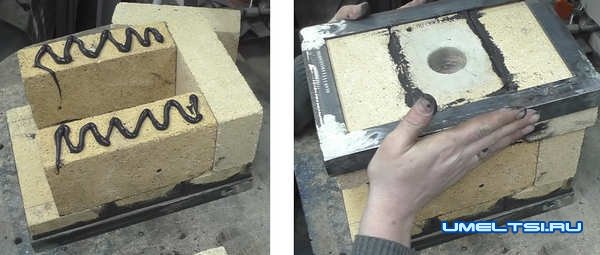 Изготовление газового горна из кирпича