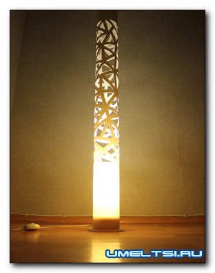 диодный светильник из ПВХ трубы