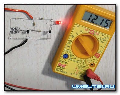 Индикатор разряда для любого аккумулятора