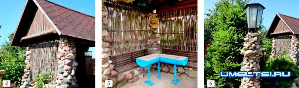 Как сделать беседку из камней