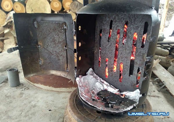 Делаем вертикальны мангал с духовкой Делаем вертикальны мангал с духовкой