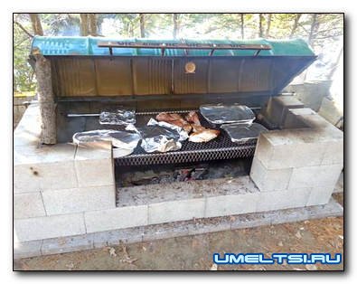 Строим большую печь-барбекю своими руками