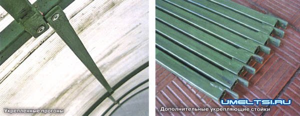 Как укрепить арочную теплицу