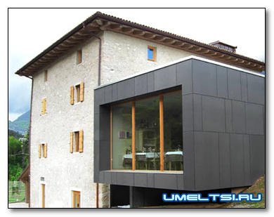 Фасад из фиброцементных панелей