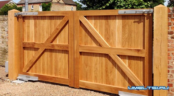 Как сделать деревянные ворота Как сделать деревянные ворота