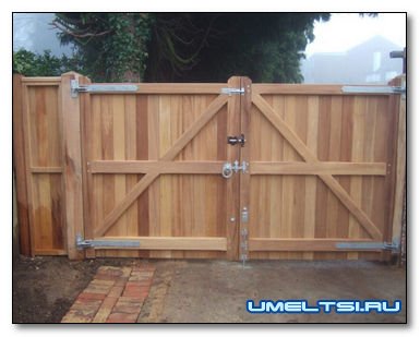 Как сделать деревянные ворота Как сделать деревянные ворота