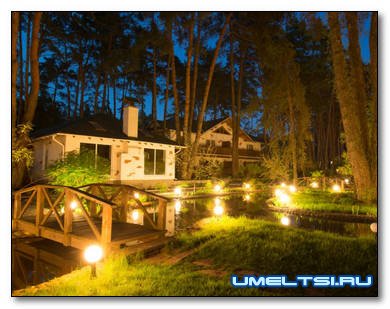 Освещение дома и участка за городом