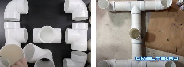 Соберите резервуар из труб ПВХ